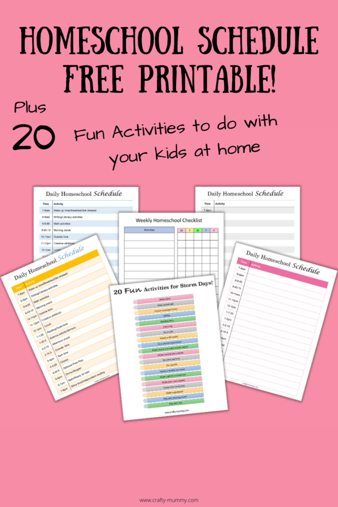 Homeschool Schedule!